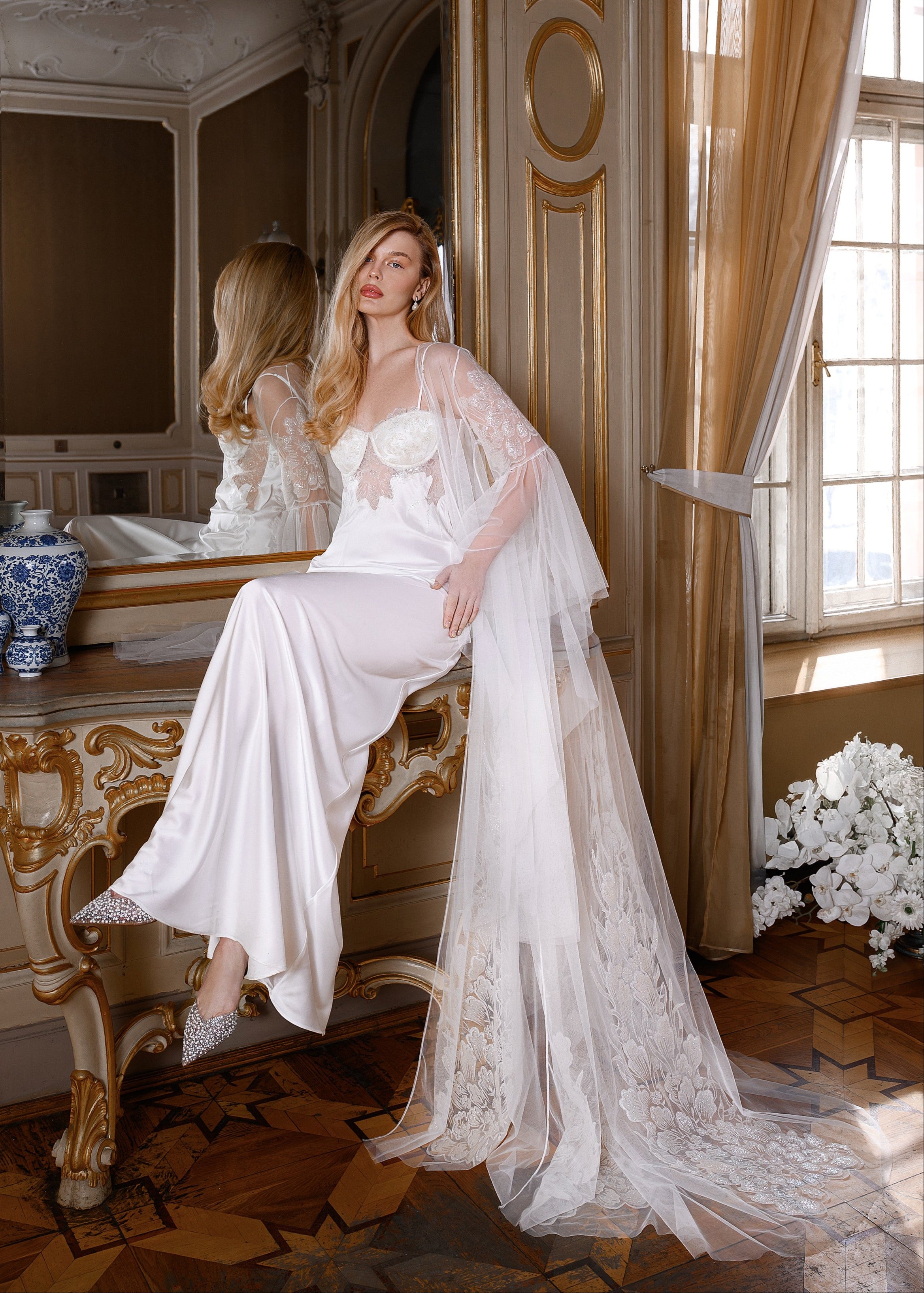Santa long Slip dress